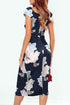 Print Off Shoulder Slit Bodycon Midi Dress